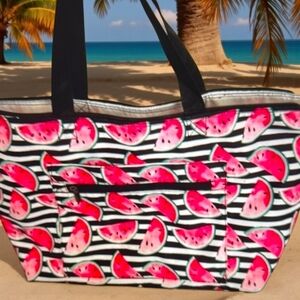 Watermelon Print Tote Bag